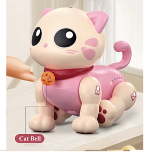 اسباب بازی ربات گربه موزیکال کنترلی صورتی Robot Cat Toy for Kids, Remote Control Kitty Toys_اسباب بازی ربات
